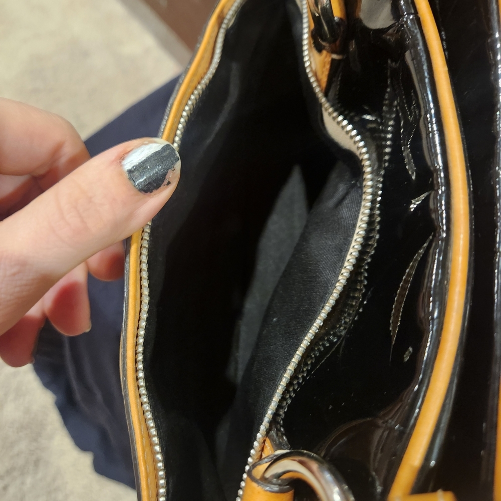 Coach Black and Tan Women's Bowler Bag - Picture 6 of 10